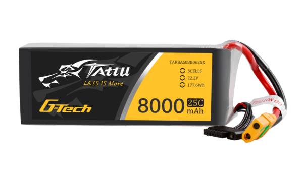 Tattu G-Tech 6S 8000mAh 22.2V 25C Lipo Drone Battery