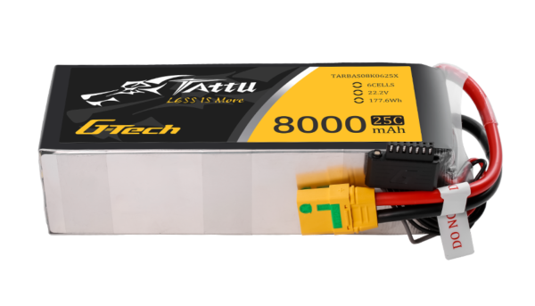 Tattu G-Tech 6S 8000mAh 22.2V 25C Lipo Drone Battery